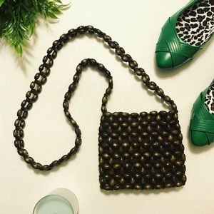 The Sak Brown Beaded Crossbody Bag